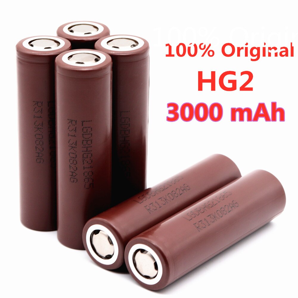 100% Originele 18650 Batterij HG2 3000 Mah 3.6V Oplaadbare Batterij Voor Lg HG2 18650 Lithium Batterij 3000 Mah