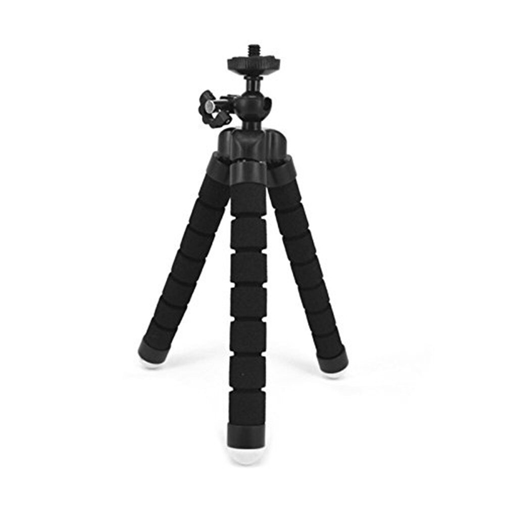 Mobile Phone Selfie Tripods Holder Flexible Sponge Octopus Tripod for iPhone Samsung Xiaomi Universal Smartphone Desk Stand: Black Tripod