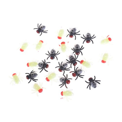 5/12pcs/lot Jokes funny Toys Gags Practical fly Plastic Bugs April Fool's Day props Simulated flying Halloween Decoration