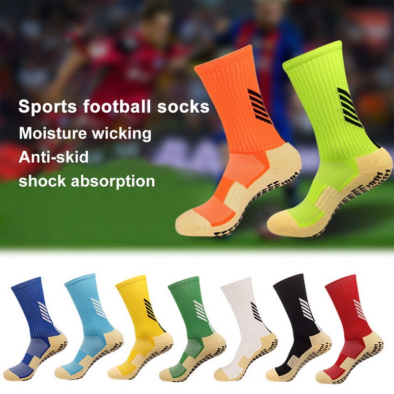 LOOZYKIT Neue 2 Arten Fußball Socken Anti Slip Fußball Socken Männer Sport Socken Gute Baumwolle 9 Farben Outdoor Sport socken