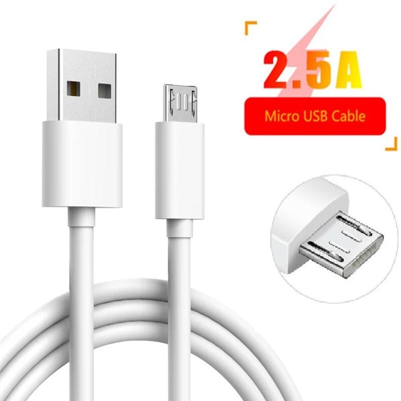 Câble de synchronisation de données de charge rapide Micro USB Portable pour Galaxy S7 J5 J3 J7 Huawei P8 Lite câble de suspension de téléphone Portable: 2m