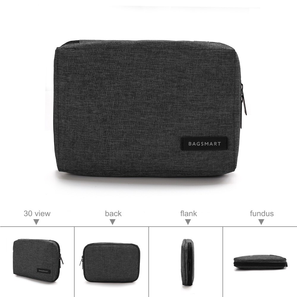 BAGSMART Reise Organisatoren für Daten Linie SD Karte USB Kabel Digital Gerät Elektronische Zubehör Tasche Nylon Reisetasche Herren Tasche