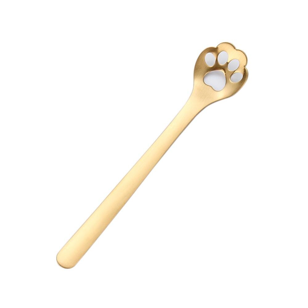 Acier inoxydable mignon chat griffe cuillères petit café thé gâteau Dessert cuillère fantaisie sucre cuillère à café vaisselle accessoires de cuisine: B2