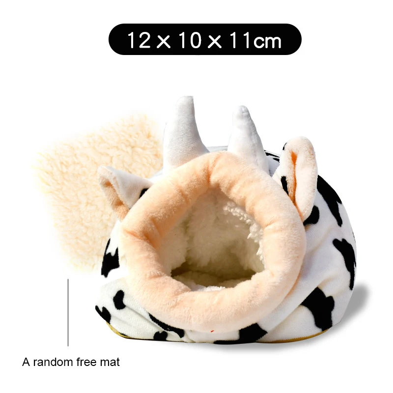 Jaula suave y cálida para hámster, cama para mascotas, hamaca para ratas, cerdo, ardilla, casa de invierno, nido de terciopelo, cama cálida para dormir, artículos para mascotas pequeñas: Verde claro