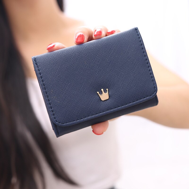 Women's Wallet Short Women Coin Purse Crown Wallets For Woman Card Holder Small Ladies Wallet Female Hasp Mini Clutch For Girl: 6