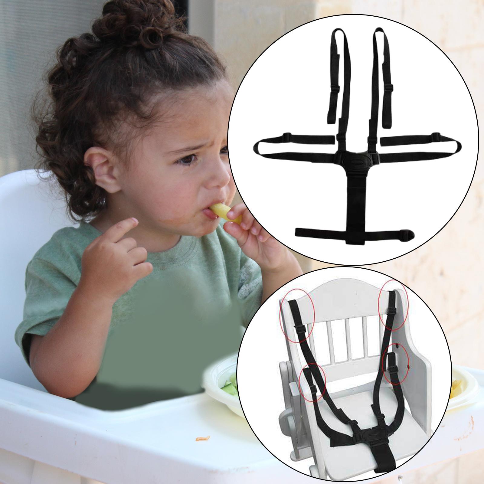 Harnais de chaise haute universel pour bébé, 5 points, ceinture de sécurité réglable pour enfants, poussette, Buggy