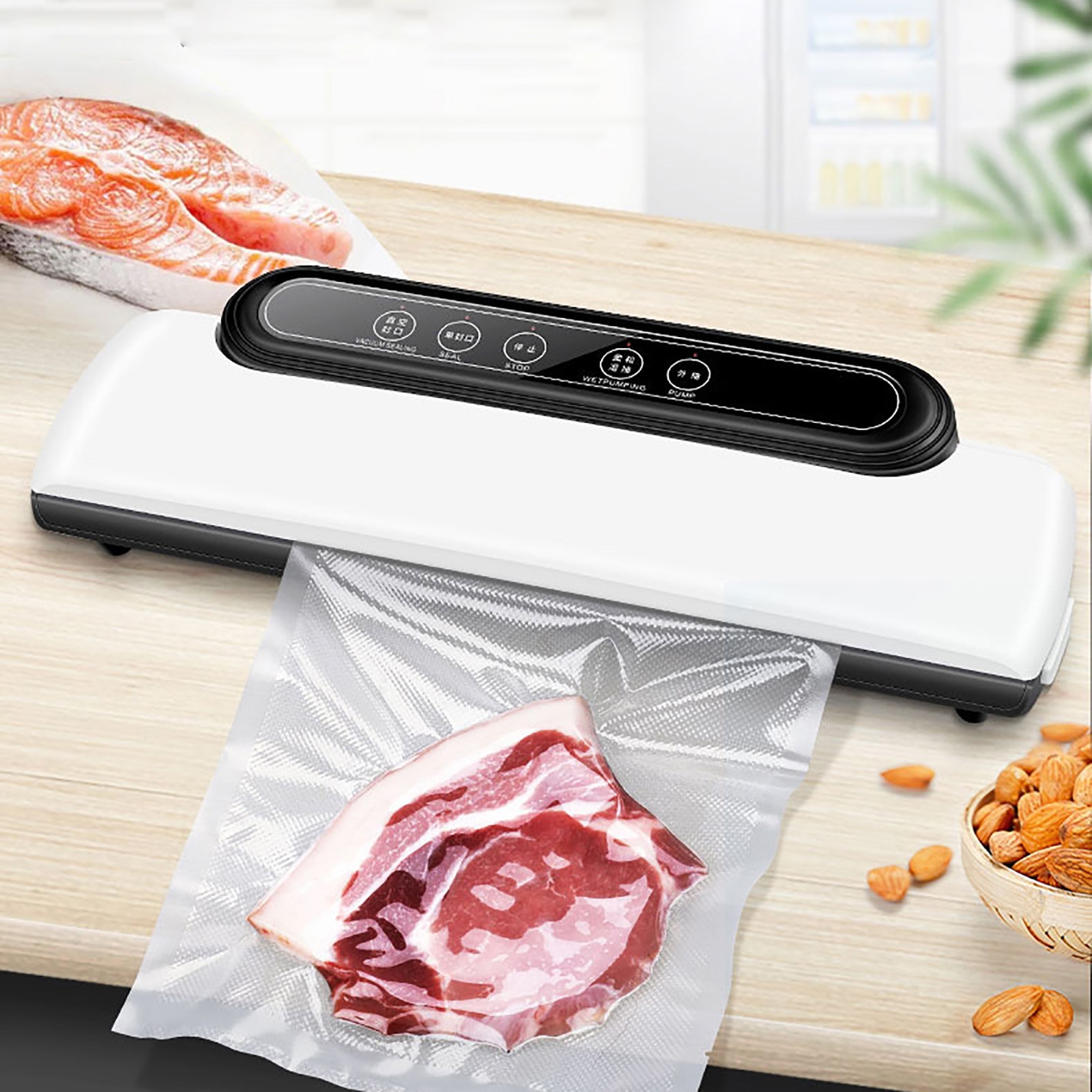 Upgraded Automatic Vacuum Sealer Machine Food Packaging Vacuum Food Sealing Machine Packer 220V/110V LED For Food Storage