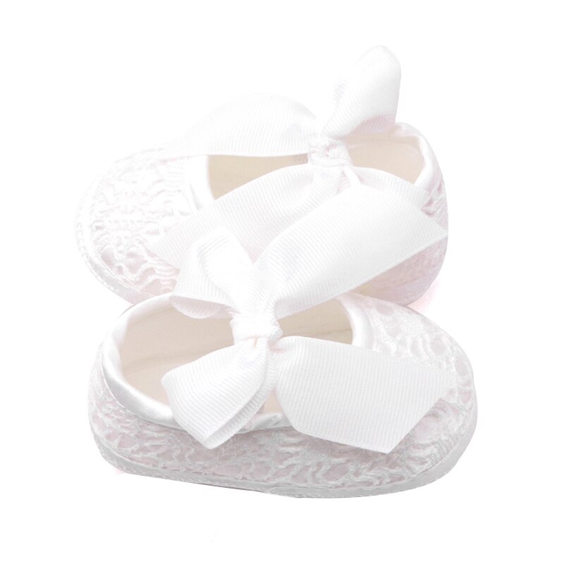 Cotton Lace Baby Girl Shoes Toddler Soft Sole Anti-slip Baby Shoes for Girls Big Bow Princess Shoes for Birthday Party