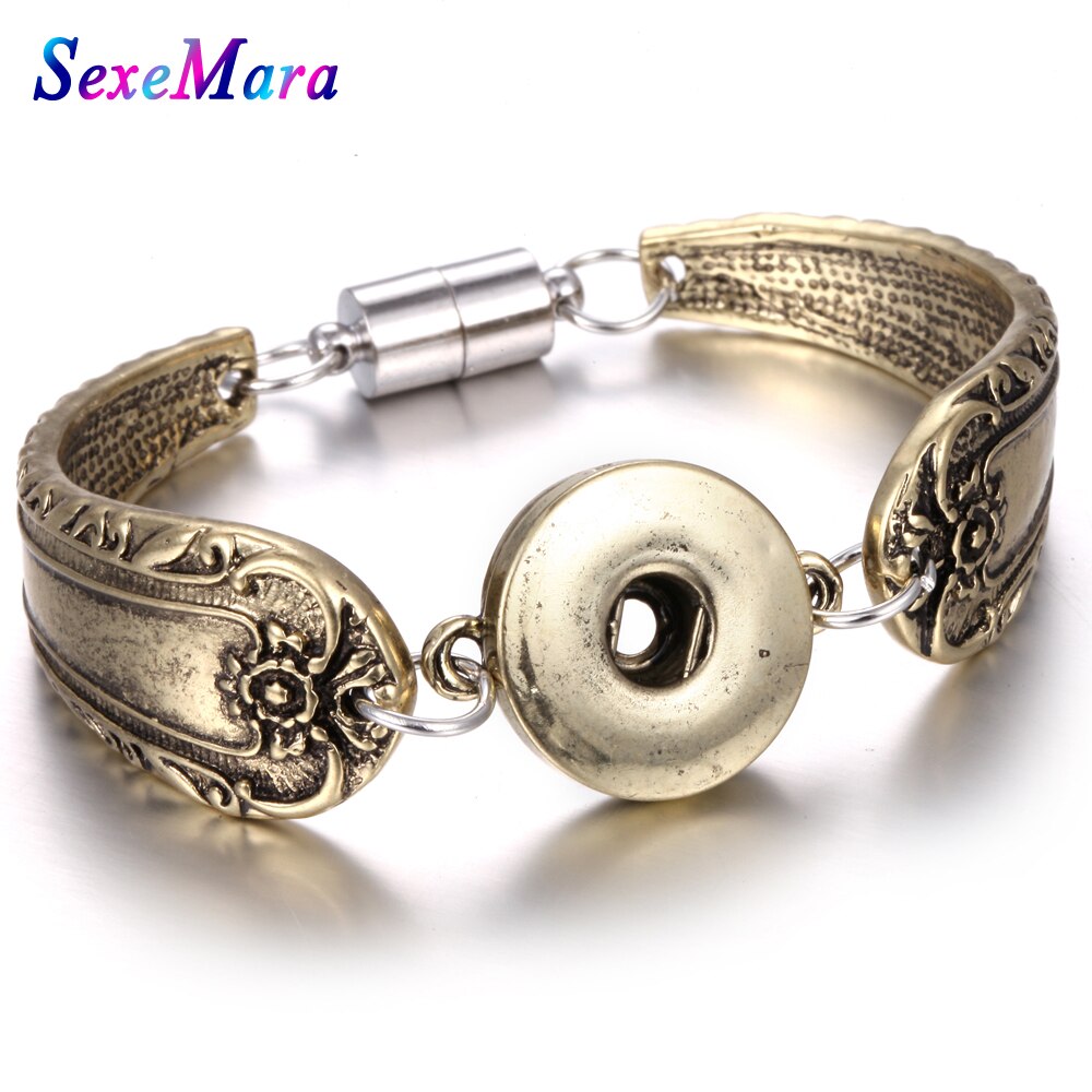 Metalen Drukknoop Armband Bohemian Magneet Snap Armband Horloges Vrouwen 18mm Snap Knoppen Verwisselbare Charm Sieraden: 9