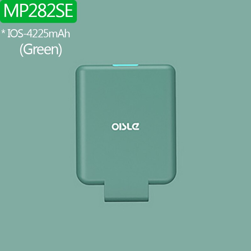 Mp280se novo 4th casos carregador de bateria externa de backup portátil power bank para iphone x xs max 11 pro/samsung/huawei/xiaomi oisle: IOS--Green 4500mAh