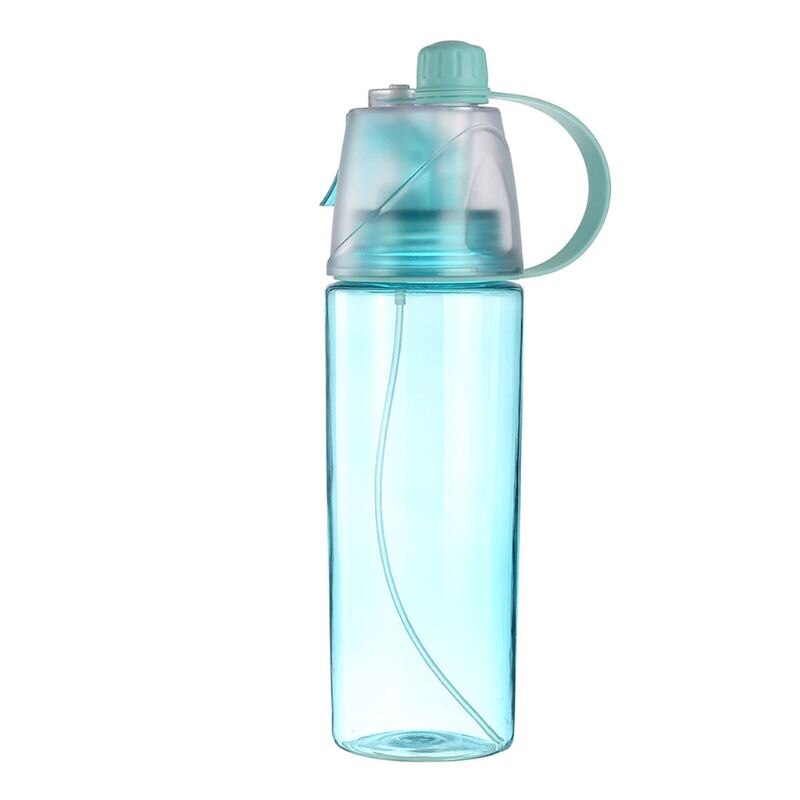 Botella de agua portátil deportiva, 600ml de capacidad, a prueba de fugas, transparente, antifugas, L43E