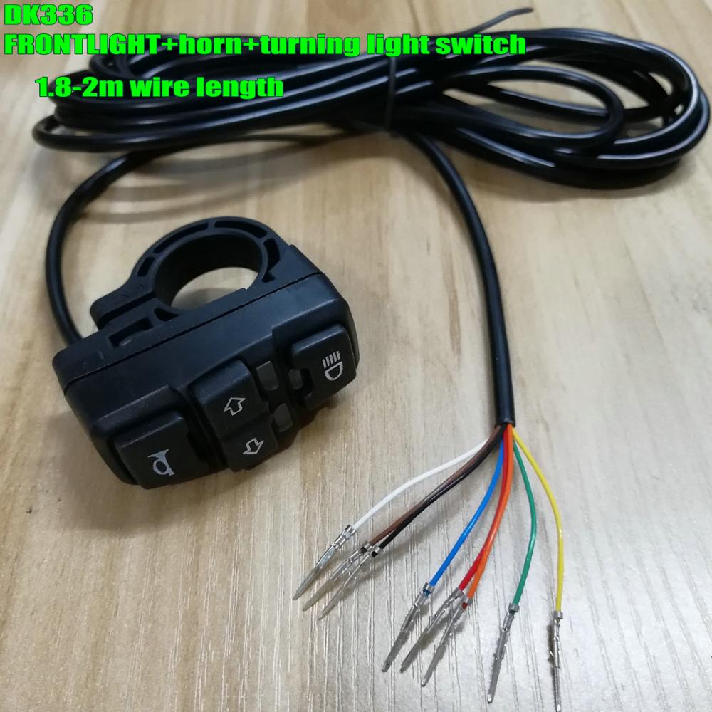 Frontlight+Horn/Cruise+Turning Light Switch dk336 Scooters Electric Bicycle Intelligent Mountain Bike ATV Tricycle Diy Parts