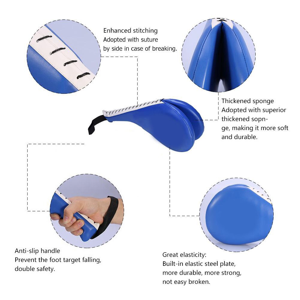 Taekwondo Double Kicking Pad Kick Train Strike Pad Target Tae Kwon Do Karate Kickboxing For Practicing High And Low Kicks