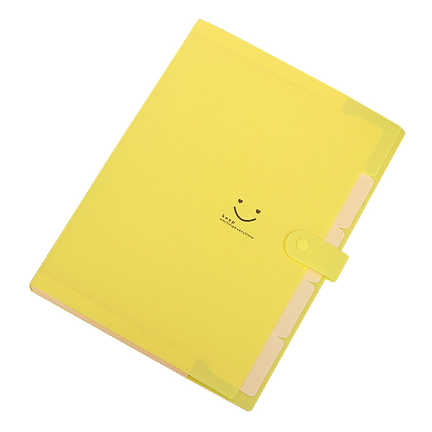 1PC 5 Layers File Folder A4 Letter Size Expandable Waterproof Document Organizer Bag School Office Stationery: yellow