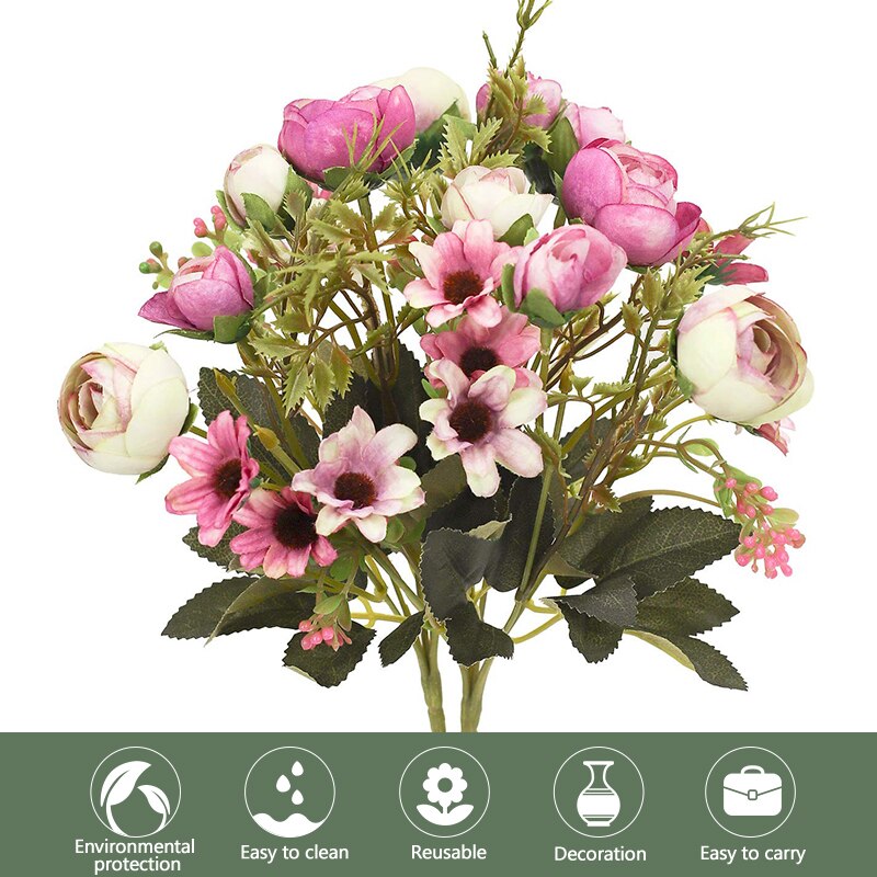 Kunstmatige Bloemen Boeket Zijde Pioen Rose Bruiloft Decoratie Bloem Zijde Bloemen Home Decoratie Accessoires