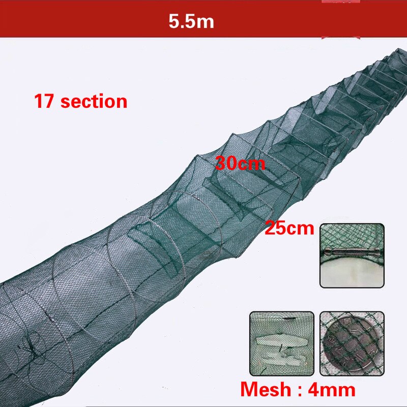 1.1m-20m Shrimp Cage Fishing Net Catcher Trap Foldable Crab Crayfish Lobster Fishing Net Cast Fishing Network Outdoor: R