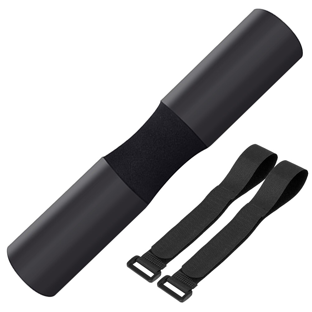 Cuscinetto per bilanciere in schiuma con cinghie di fissaggio Fitness sport Squat sollevamento pesi spalle protezioni palestra attrezzature per il Fitness domestico: Black