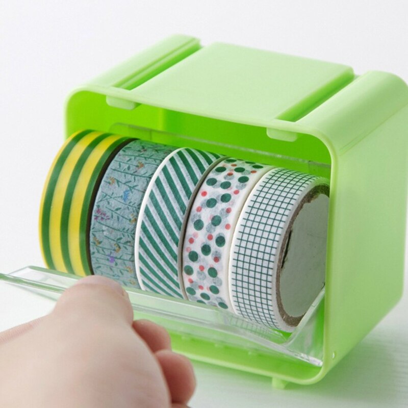 Compact Stackable Desk Organizer with Lid Art Crafts Tools Storage Case for storage Scrapbooking Washi Tapes Stationery