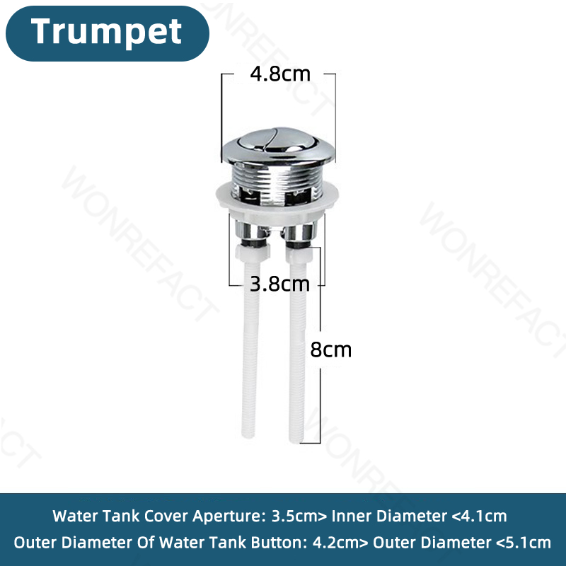Universal Toilet Tank Replacement Kit Toilet Buttons Toilet Dual Flush Valve Water Inlet Valve Accessories Adjustable Float: plum