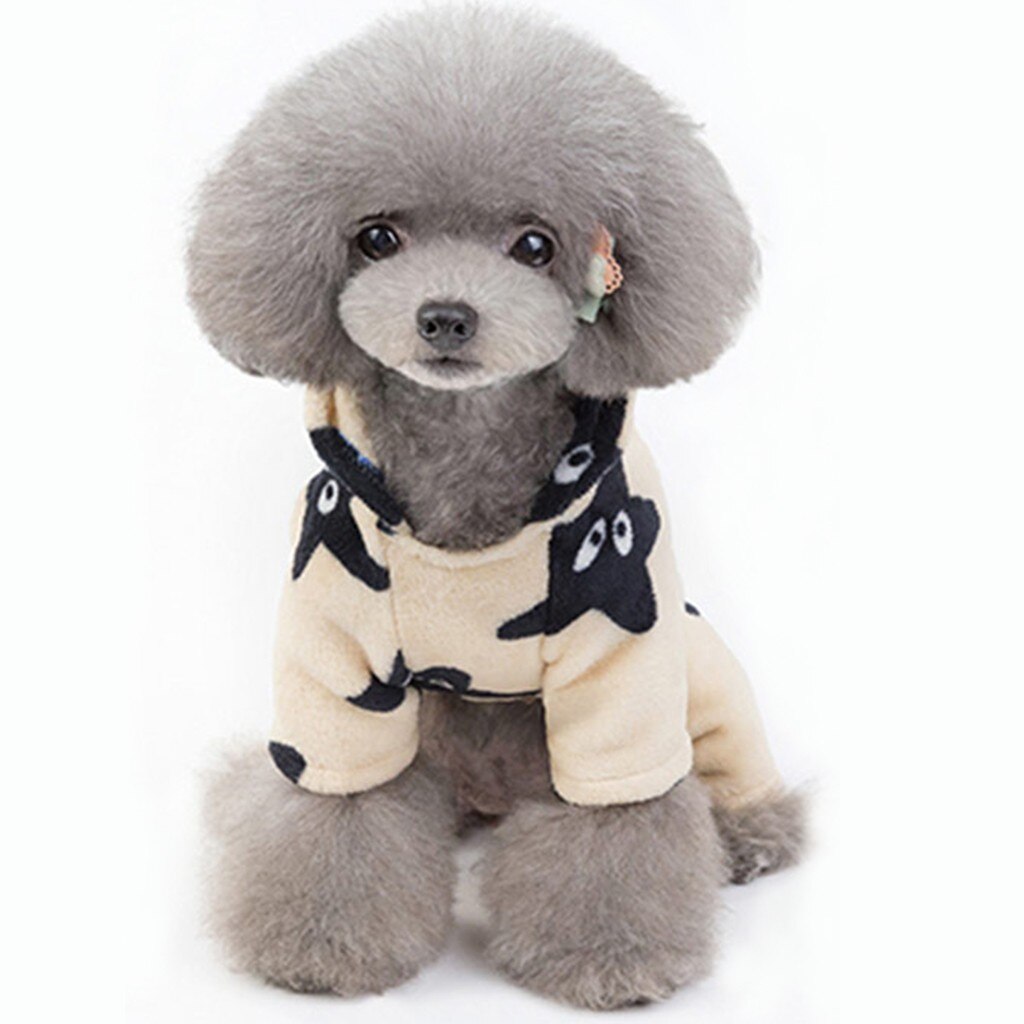 Leuke Hond Shirt Star Print Puppy Sweater Jas Huisdieren Kat Warme Kleding Jas Honden Overhemd @ 30