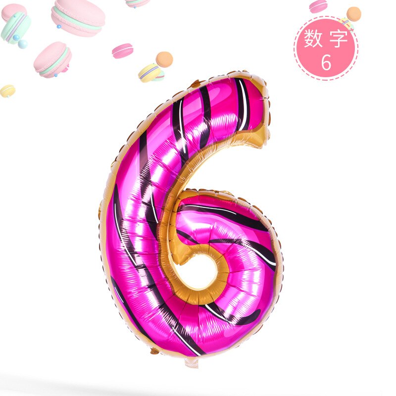 36 tuuman munkki iso folio syntymäpäivä ilmapallot helium numero ilmapallot hyvää syntymäpäivää juhlakoristeet lasten lelu vauva suihkupallot: 6