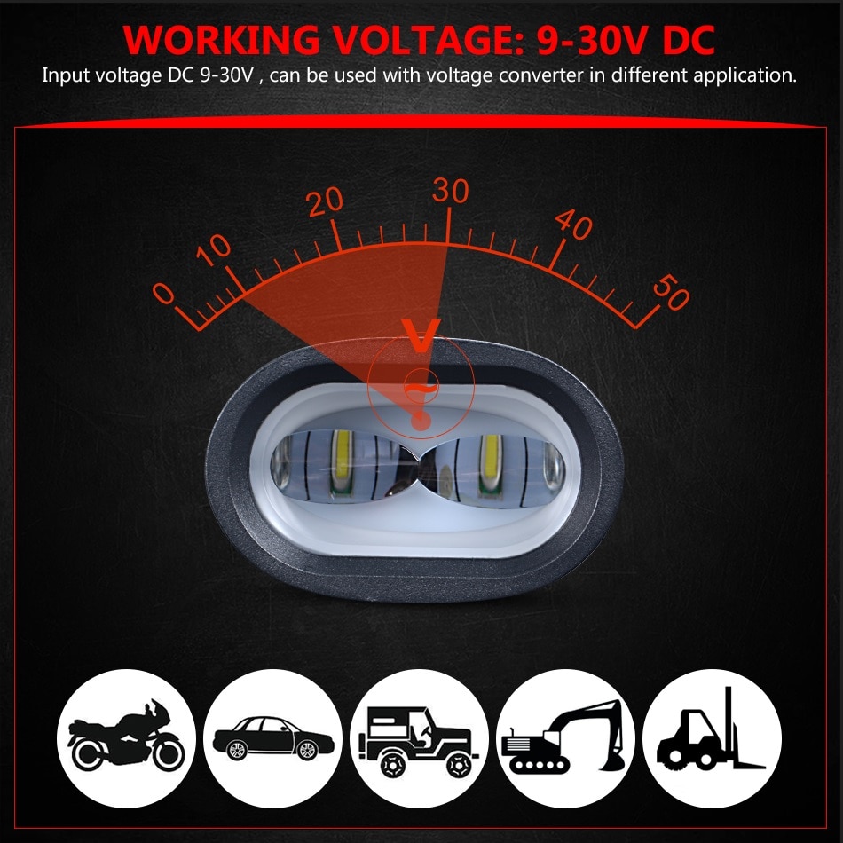 Racbox 6D Lens Amber Led Work Light Bar Auto Driving Mistlichten Offroad Spotlight Lamp Truck Suv Atv Led Auto retrofit Styling
