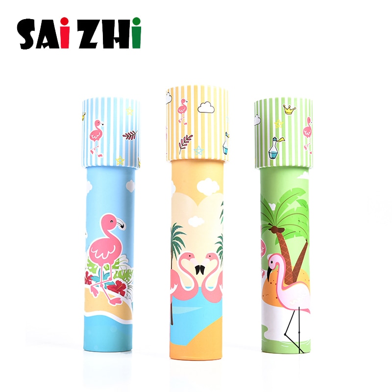 Saizhi 1 pc フラミンゴ回転万華鏡回転ファンシー世界赤ちゃんのおもちゃ子供自閉症子供子供のギフトランダムな色