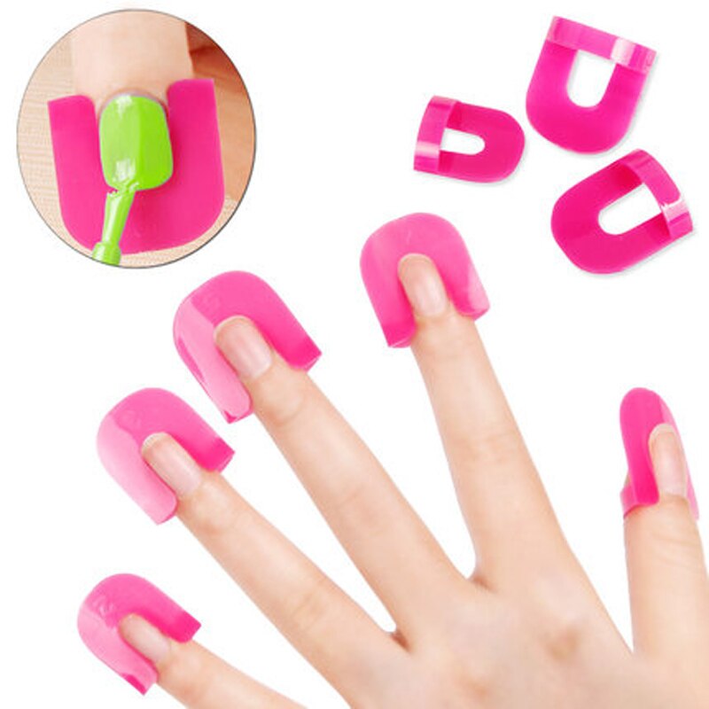 26 Stks/pak 10 Size Vrouwen Manicure Tool Nail Gel Model Clip Gamiss Nagellak Lijm Overloop Preventie Tool