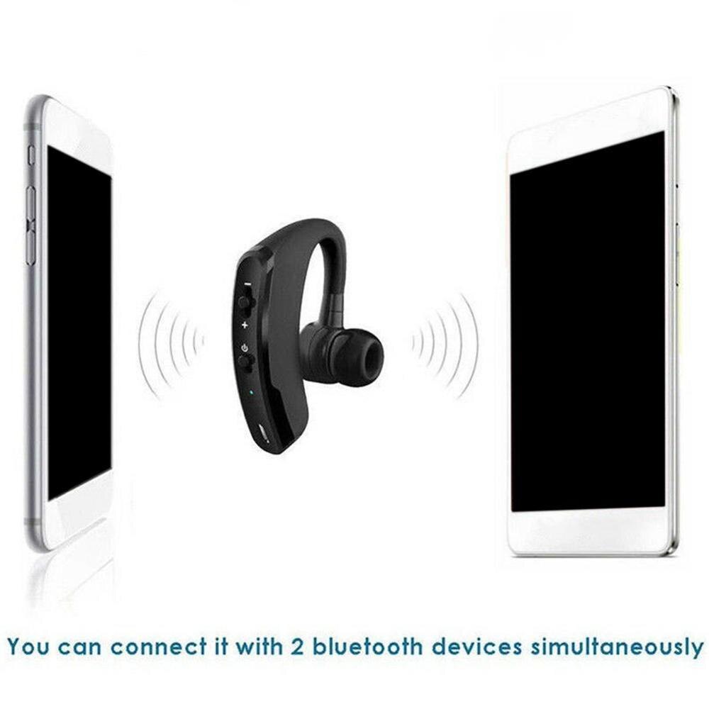 V9 csr håndfri trådløse bluetooth-øretelefoner hovedtelefoner støjreducerende forretningsheadset med mikrofon sportsurikularer til xiaomi