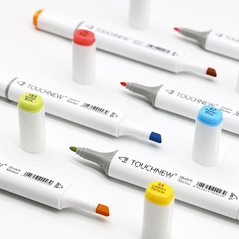 TOUCHNEW Alcohol Gebaseerd Markers Set Twin Glad Inkt Kleur Sketch Marker Pennen Finecolour Tekening Brush Pen Dessin Feutre Alcool