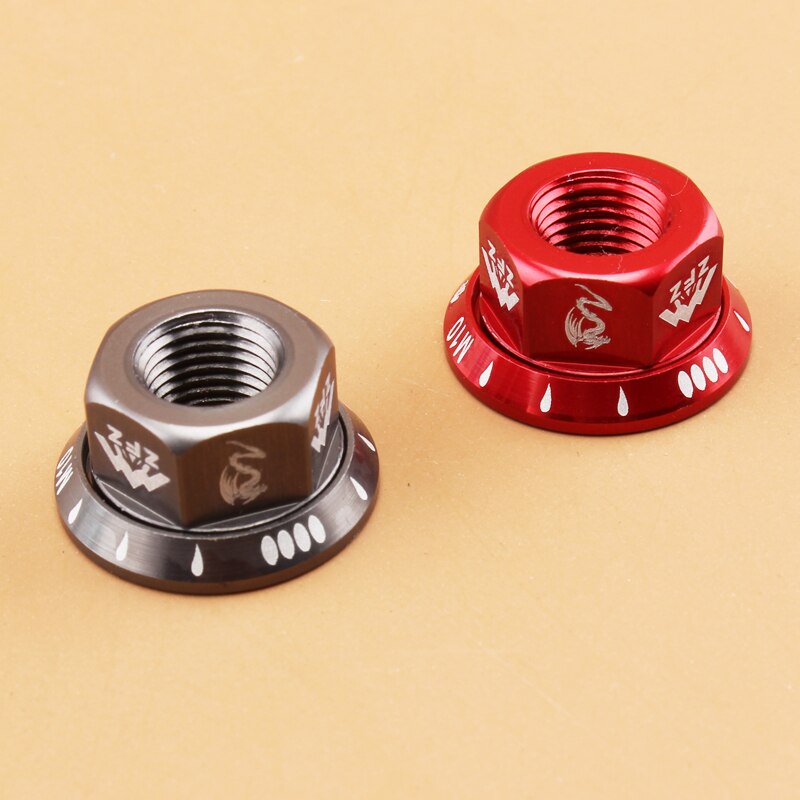 2pcs Folding Bike Single Speed Bicycle Hub Screw Nut Fixed Gear Bike Hub Screw Bicycle Hubs Rear Axle M10 Screw