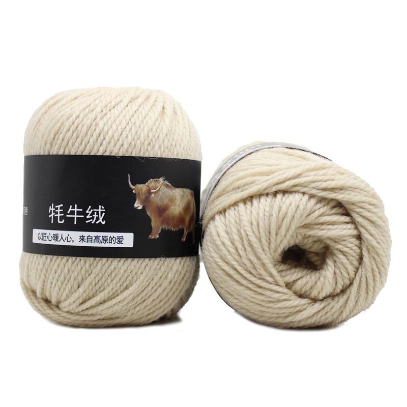 100g virkat garn multicolor handstickning tillbehör mångsidig mjuk tröja mössa halsduk linje färgad längd 300m: Lätt khaki
