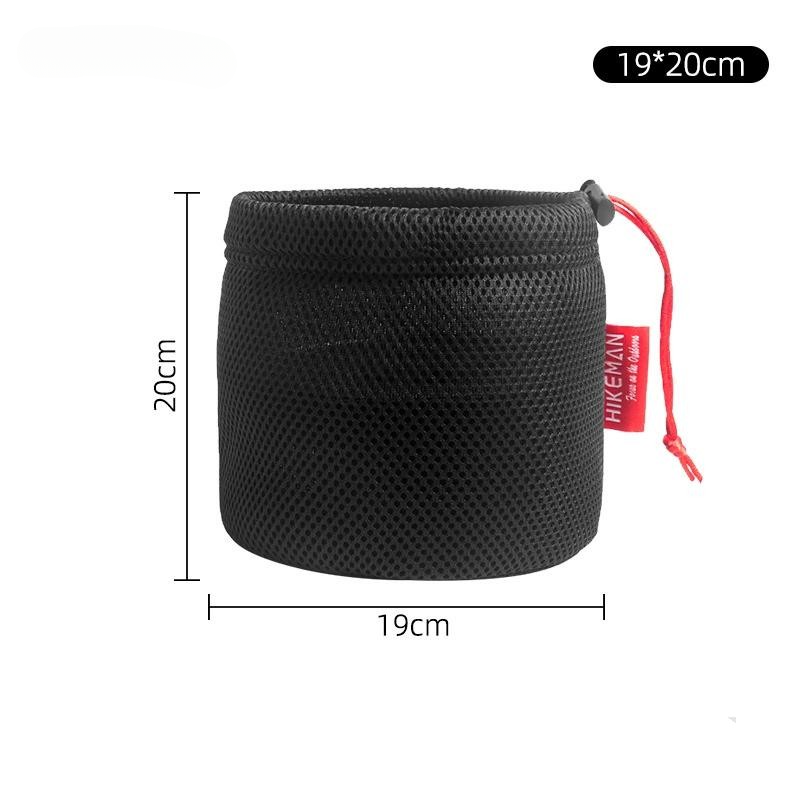 draussen Camping Topf Aufbewahrung tasche tragbare Picknick Kochgeschirr Aufbewahrung tasche Sandwich Gittergewebe Kordel zug Tasche draussen Herde Zubehör: Grün