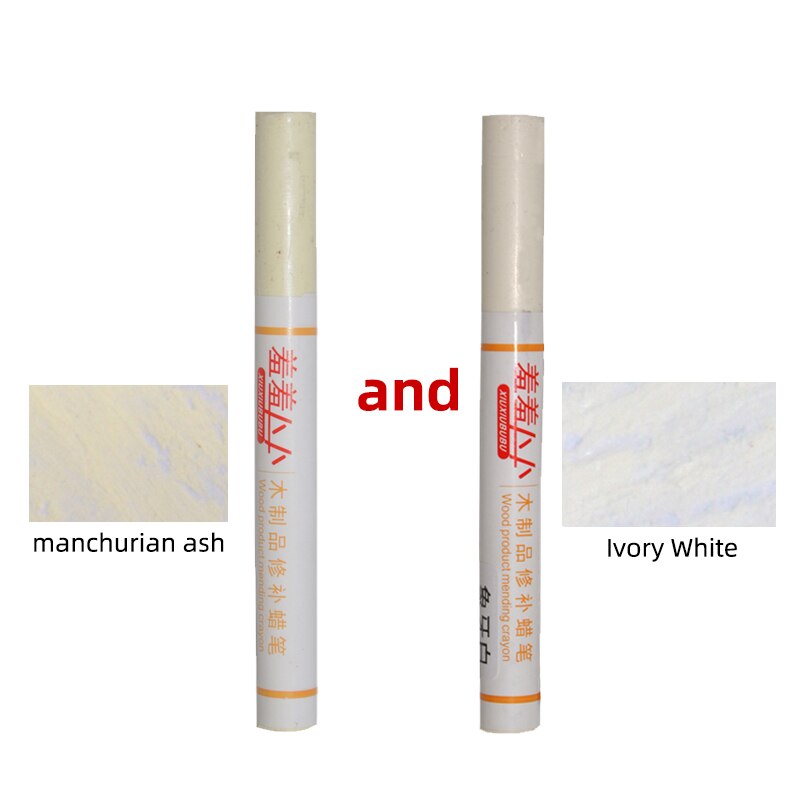 2 pcs set wooden repair crayon floor nail eye hole scratch Crack repair composite repair material: Gray