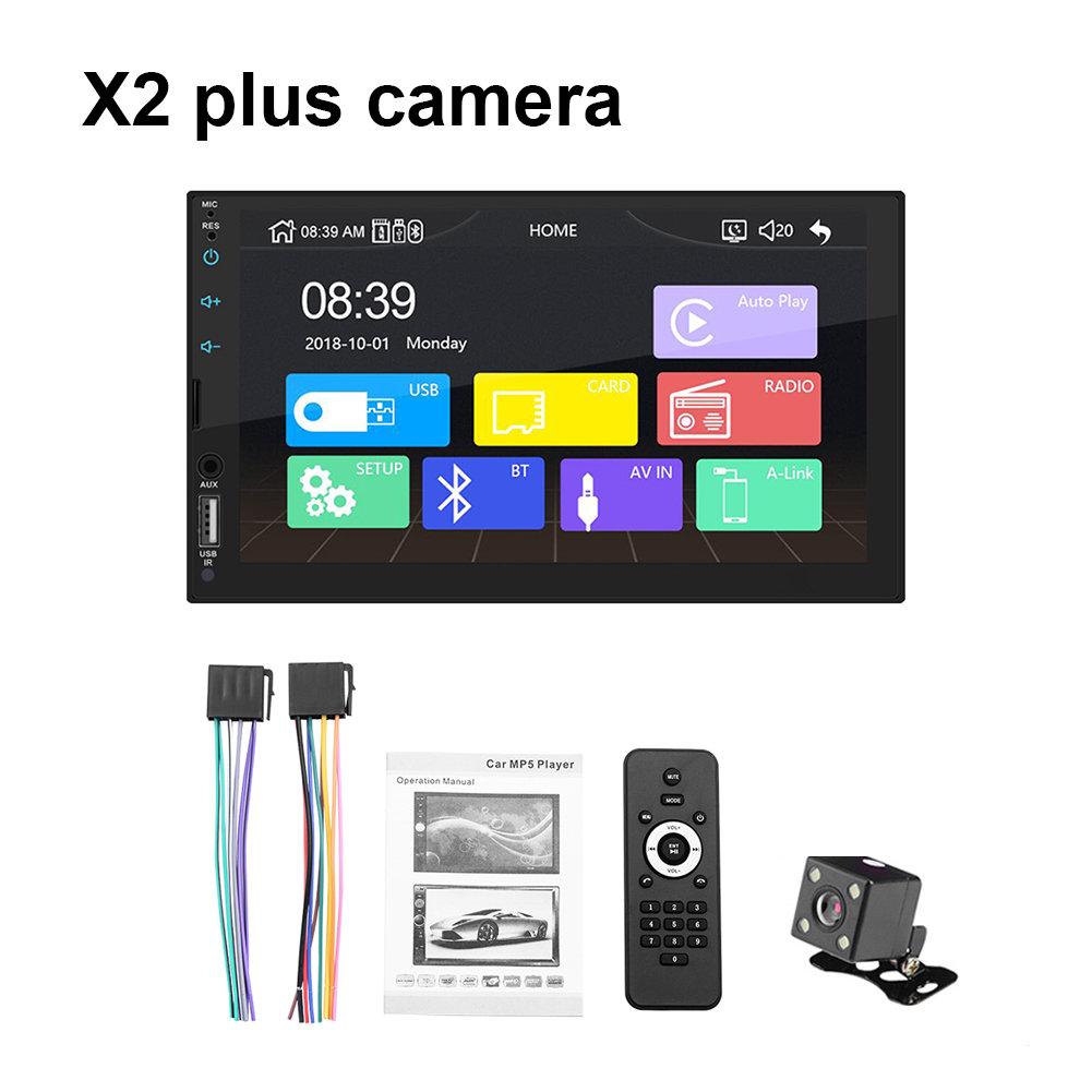 7 Inch 2 DIN MP5 Car Player Bluetooth Touch Screen Stereo Radio Rear View Camera Supports Car Play For Android Image Connection