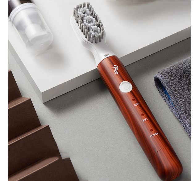 Electric shoe Cleaning Machine Portable rechargeable battery Dedusting oiling waxing polisher 5 Brush Heads One-touch switch