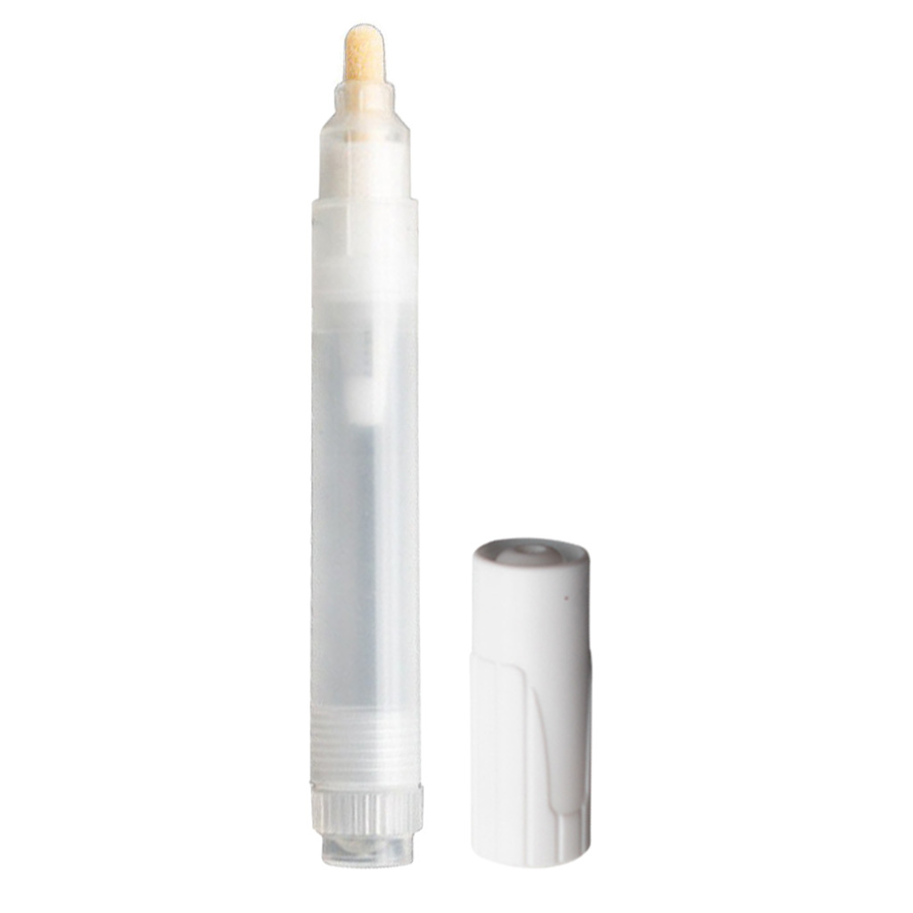 Bolígrafos de punta plana para pintar, rotuladores de plástico de 3mm, redondos, acrílicos, acuarelas, tinta de tubo en blanco, recarga de plumas: 1