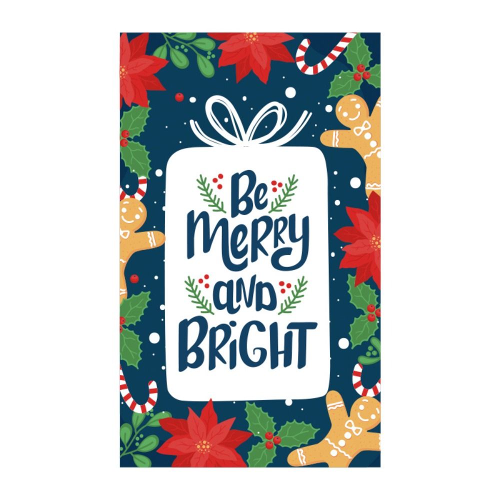 50 stk. god jul-kort godt år melding hilsen postkort juletre hjort pakkeinnlegg innpakning dekor: Lys gul