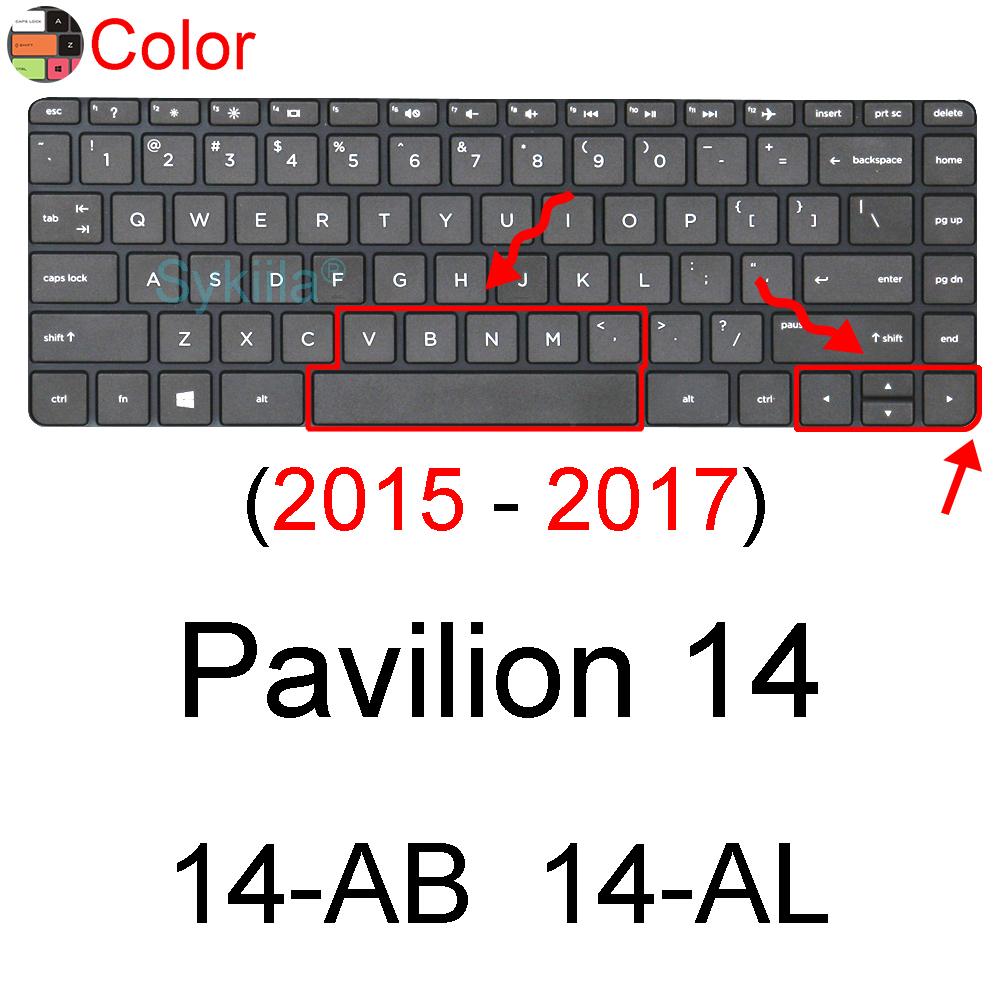 Keyboard Cover for HP Pavilion 14 X360 14t Touch 14t-dv 14t-dw 14t-dy 14-BA 14-BF 14-AB Silicone Protector Skin Case Accessories: Color 2015-2017