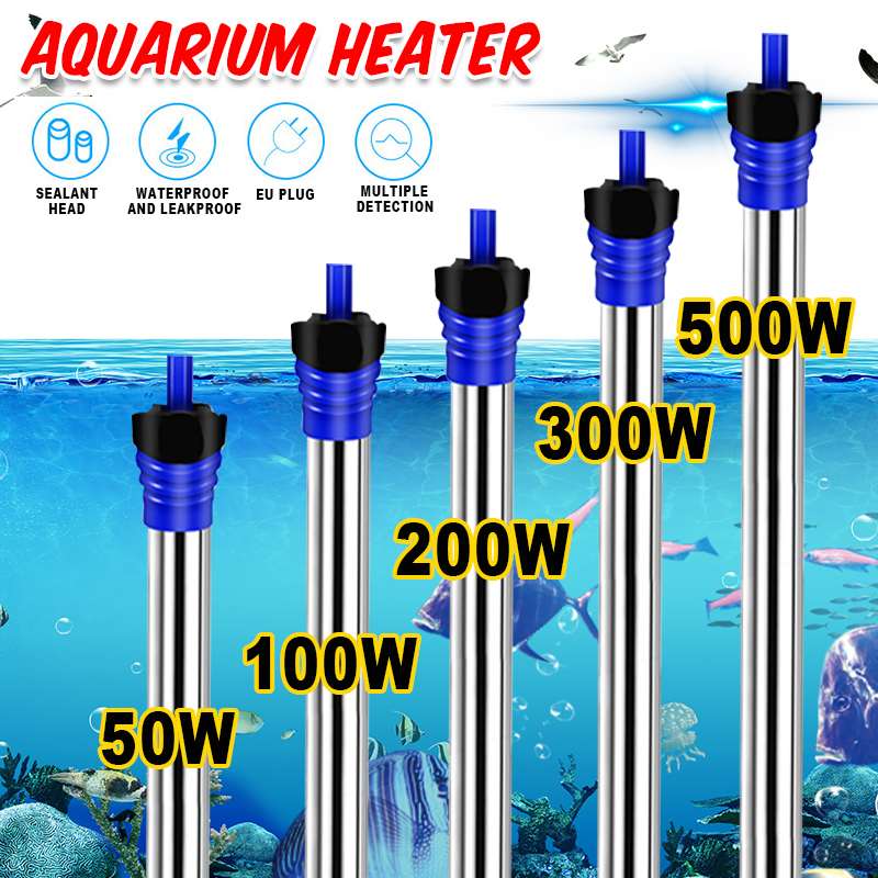 110V/220V 50W-500W Submersible Aquarium Fish Tank Water Heater LED Auto Constant Temperature Heating Rod For Fish Tank Aquarium
