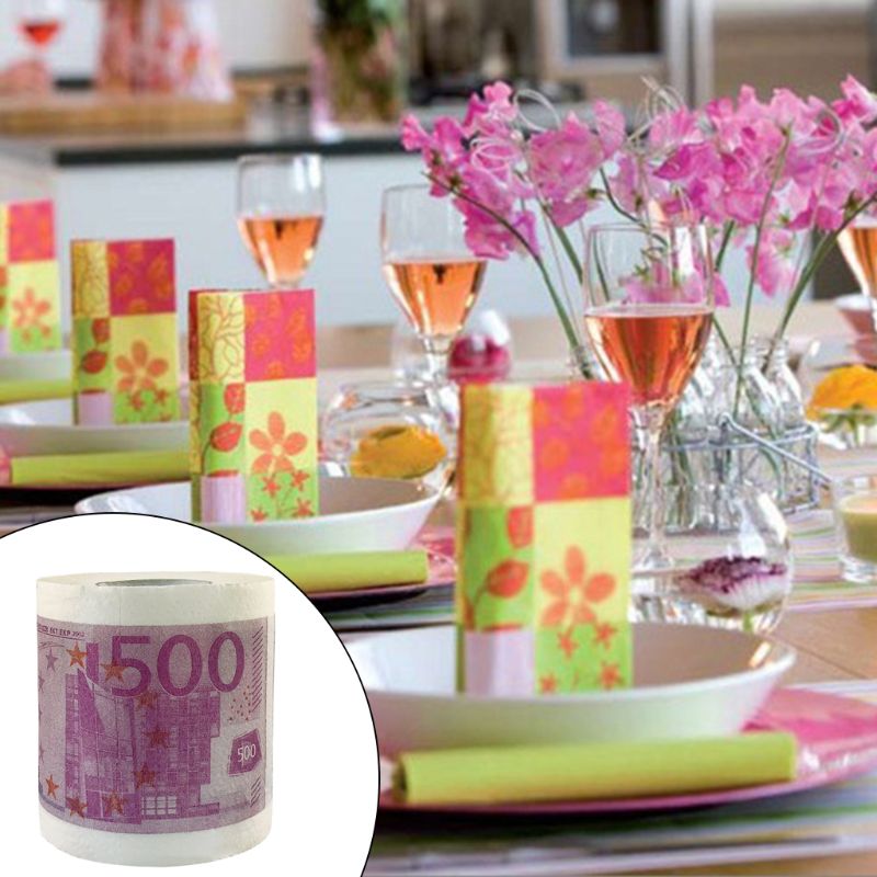 Printing Pattern Home Bath Toilet Roll Paper Wood Pulp 2 Layers Unscented Tissue