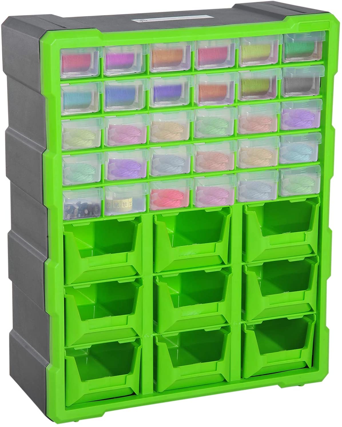 Plastic 39 Drawer Parts Organiser Wall Mount Storage Cabinet Garage Small Nuts Bolts Tool Clear Tool Box, Tool Cabinets,Tool Bag