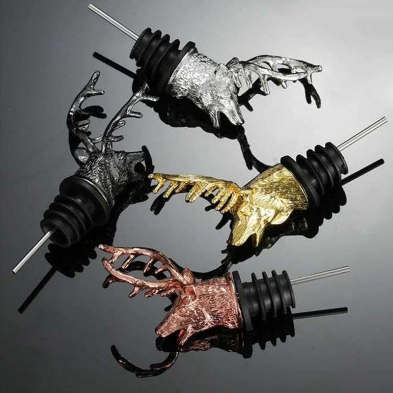 Bouchon de bouteille de vin en alliage de Zinc, tête de bête, bec d&#39;huile, accessoires de cuisine,