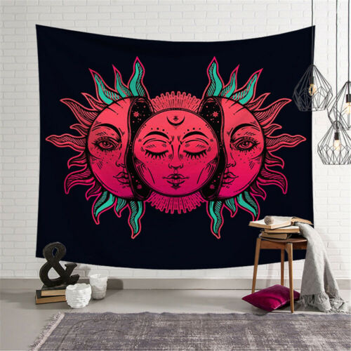 Tapiz de Mandala indio para colgar en la pared, colcha Hippie, decoración de arte gitano