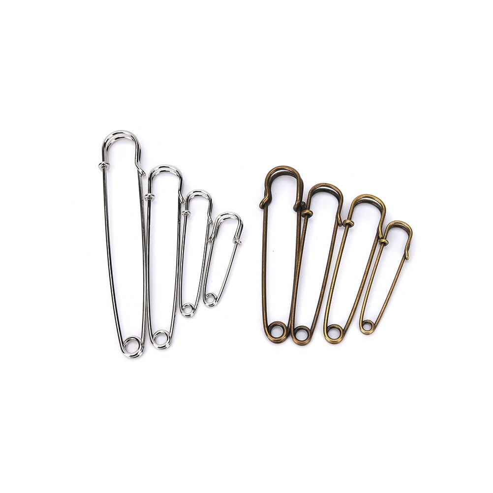 10 stuks/pak 4-10cm maten metalen veiligheidsspelden roestvrij staal broche badge sieraden veiligheidsspelden accessoires naaien knutselen