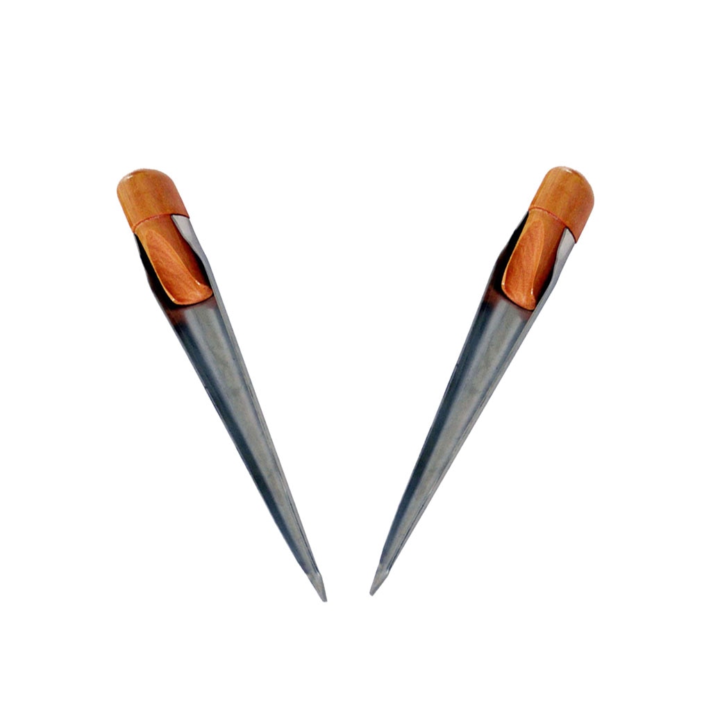 2 Pack Van Roestvrij Staal Touw Splicing Tool Spike Fid Met Gladde Houten Handvat-Voor Touwen Dia. 1/8 "-1/2" (Klein Formaat)