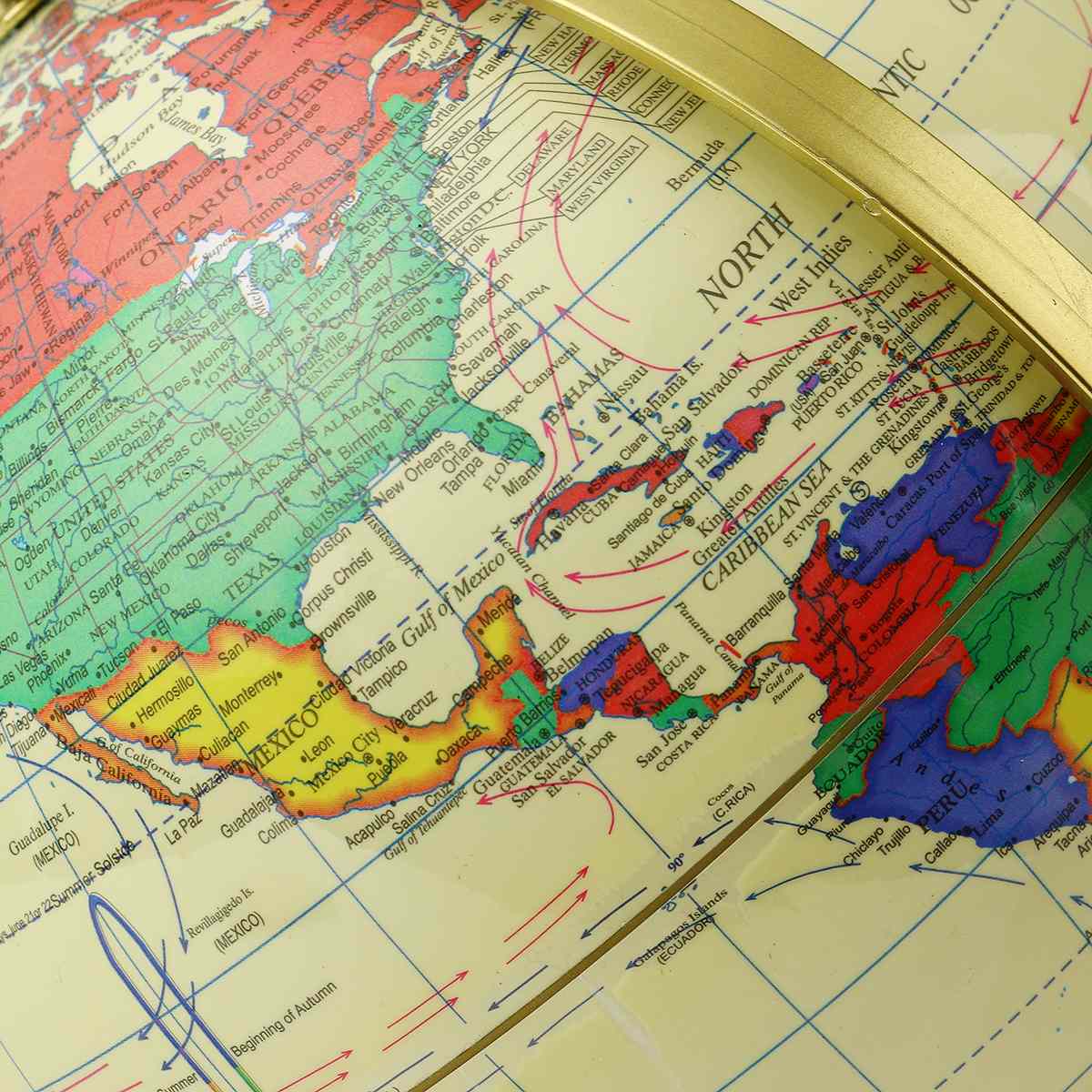 20Cm Led Wereldbol Aarde Tellurion Kaart Roterende Stand Geografie Educatief Speelgoed Home Office Desktop Decoraties