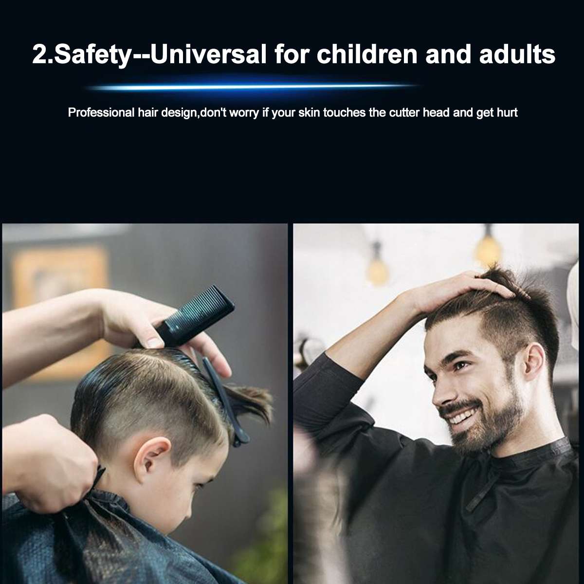 360 ° rotation USB Men's Electric Hair Clipper Rechargeable Lithium Battery Detachable Hair Cut Clipper Machine