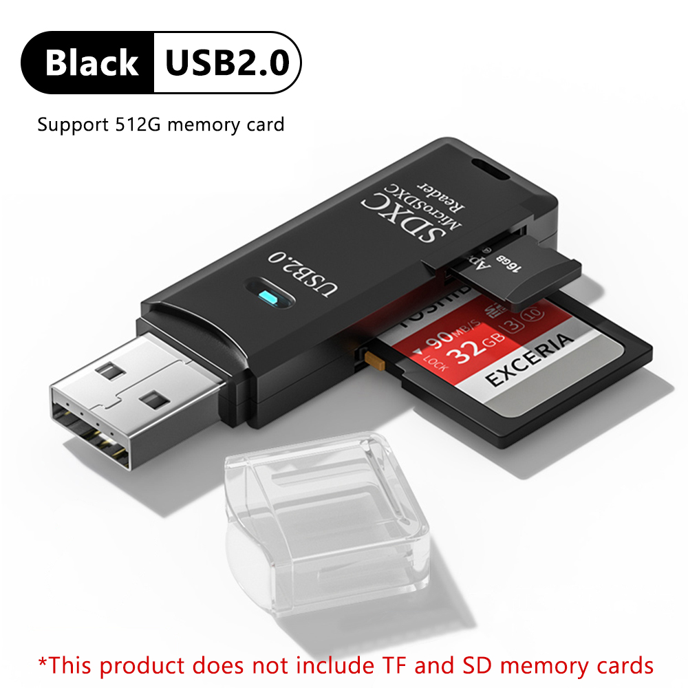 2-in-1 Card Reader USB 3.0 Reader Micro SD TF Memory Card High Speed Multi-card Writer Adapter Flash Drive Laptop Accessories: Yellow