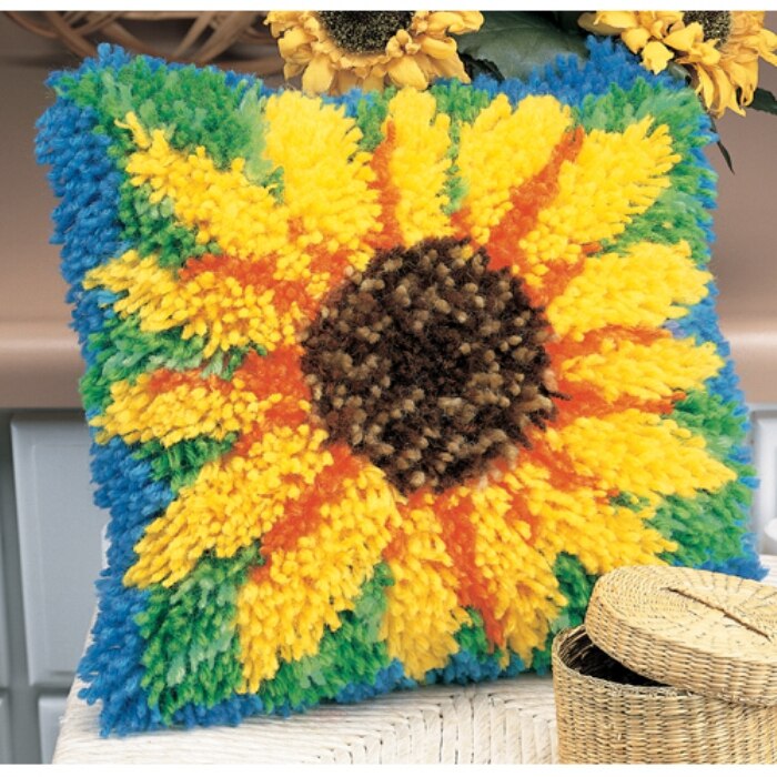 Bloem Klink Haak Smyrna Smyrna Knop Pakket Knoop Kussen Coussin Haak Loquet Klink Haak Kit Knooppakket Tapijt Kussen Heek